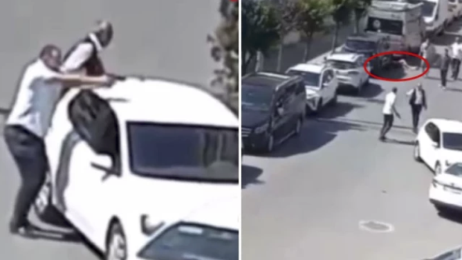MHP ilçe başkanının saldırısı kamerada